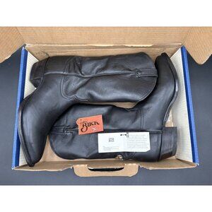 Tony Lama Men's Boots 12-D Leather Black Western Soft Leather O'Buck 6158 NEW